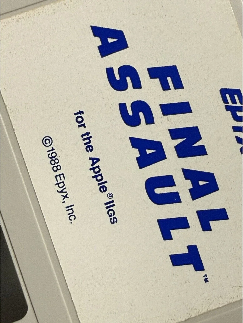 HTF Commodore Computer Game FINAL ASSAULT Diskette W/manual ( Untested)